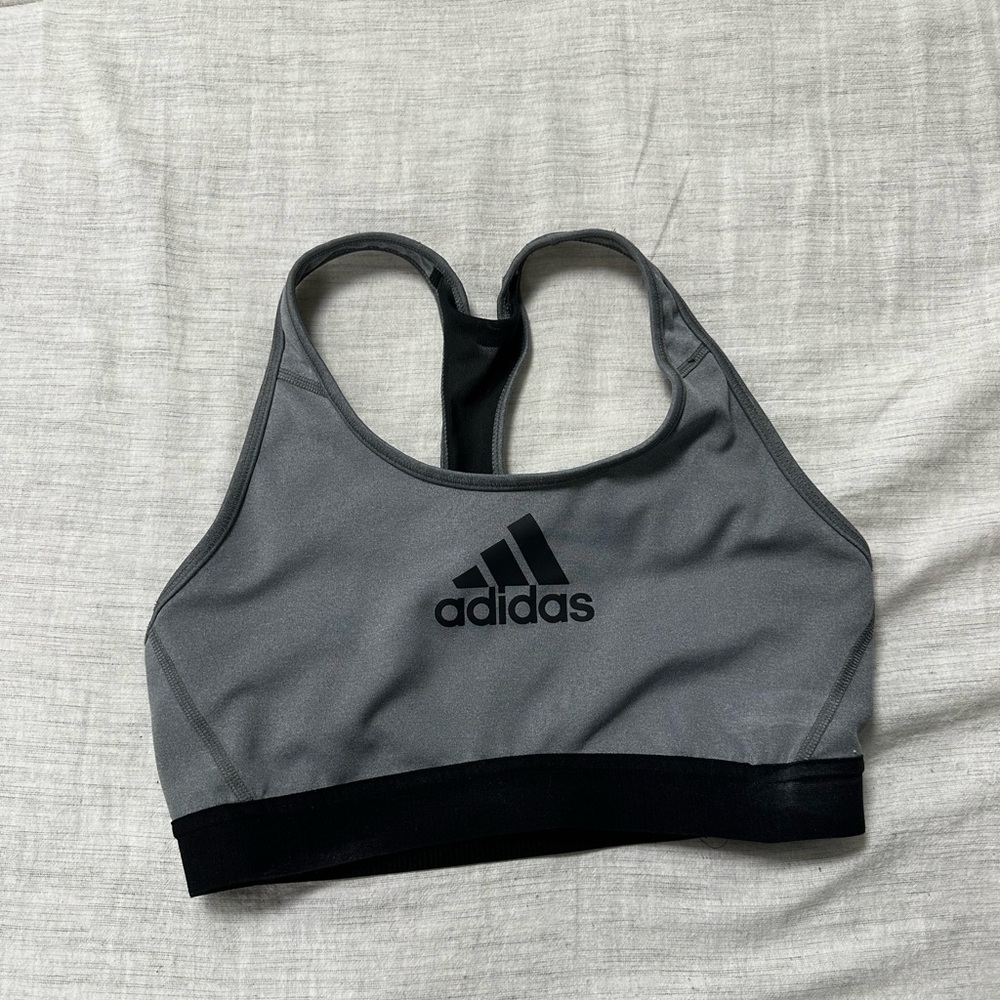 Gray Adidas Sports Bra